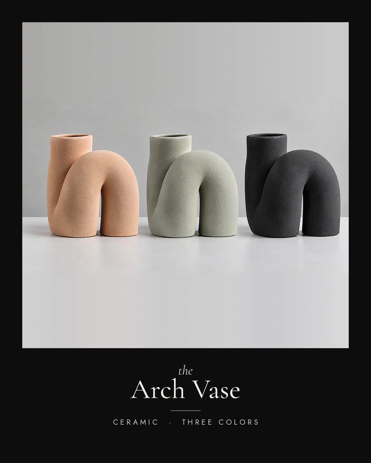 The Arch Vase in Light Powder, Gray Green and Black — PUNCH LIST